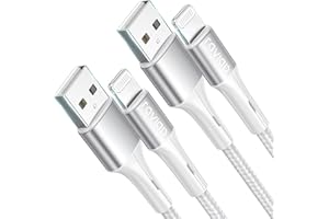 RAVIAD Kabel do ładowania iPhone'a, kabel Lightning [2 sztuki 1M] iPhone kabel do ładowania z certyfikatem MFi, kompatybilny z iPhone 13 12 11 Pro Max, Mini XS Max XR X 8 7 Plus 6 6s, srebro