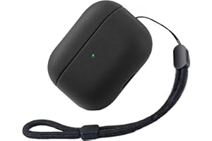 Teyomi TPU Case for AirPods Pro 2nd Generation, Protective Case for Apple Airpods Pro 2 with Hand Strap, Leather Touch Design Airpods Pro 2 Case (Black)