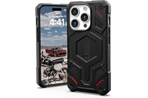 URBAN ARMOR GEAR Monarch Pro Schutzhülle kompatibel mit Apple iPhone 15 Pro Hülle [Wireless Charging/Magnetische Aufladung kompatibel, 5-Schichten Schutz] Kevlar schwarz