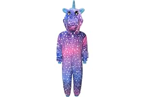 LIVE IT STYLE IT Enfants Licorne Onesie Pyjama Confortable pour Filles Dors Bien garçon Cadeaux pour Les Enfants Combinaison Animal Habillage Costume