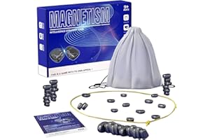 MARYPATY Giochi da tavolo, Gioco di scacchi magnetici, Gioco da tavolo a scacchi con pietre magnetiche, Gioco da tavolo educativo Dama, Dama Magnetici Portatile per Riunioni di Famiglia E Viaggi. (Style A)