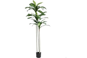 Valyria Home - Drácena Artificial Grande 150 cm - Planta Artificial Realista Decorativa - Decoración de Hogar y Oficina - Planta Tropical de Plástico de Interior y Exterior - Dracaena Artificial