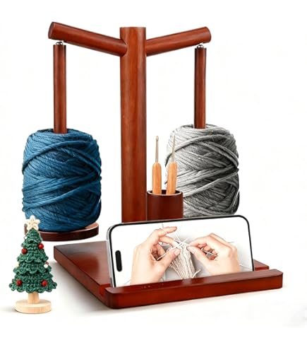Coopay Grote Houten Breikom voor Haken en Breien, Houten Garen Kom, Houder voor Wolbol, Diameter 15 cm, Zonder Deksel, Breicadeau, Bruin