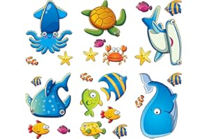 NC Pegatinas Antideslizantes Bañera TAIZER 144 Piezas Autoadhesiva mar Criatura Pegatinas Submarina Adhesivos de Seguridad Antideslizantes para Bañera y Ducha Superficies