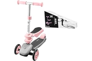 HyperMotion - Patinete Infantil 3 en 1 (Carga máxima 50 kg) | Triciclo de bebé escalable de + 1 año | Reposapiés, Asiento de Carga máxima 20 kg, Plataforma Antideslizante, Manillar Ajustable