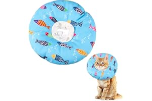 AUXSOUL Cat Cone Collar Pet Recovery Collar for Cat Kitten Puppy Soft Elizabeth Collar for Cats Small after Surgery Cat Cone Collar Anti Scratch,Cat Buster Collar Small(M)