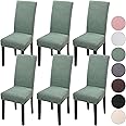 YISUN Dining Chair Covers Set of 6, Stretch Removable Washable Kitchen Chair Covers, Chair Slipcover for Hotel, Dining Room, Ceremony, Banquet Wedding Party