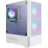 Montech X2 PLUS Beyaz mATX/Y&uuml;ksek Hava Akışı, Mesh &Ouml;n Panel, Tam Cam Yan Panel, &Ouml;nceden Takılmış 2 x 140 mm, 1 x 120 mm ARGB 