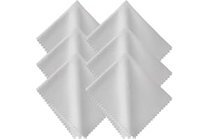 laeeyin 6pcs Glasses Cleaning Cloth Microfiber Glasses Cleaning Cloths Screen Cleaner Cloths for Glasses, Screens, Tablets, Glasses (15 x 18 cm) (Grey)