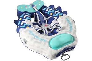 HECCEI Mambobaby Bouee Bebe de Piscine avec Auvent Ajouter la Queue, Flotteur Bouée Bébé Non Gonflable Bague De Natation Anneau pour Enfant de 3-24 Mois