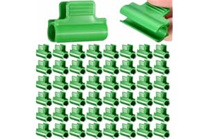 HOOPOE Abrazadera de Invernadero,Clips de Invernadero de Túnel Verde,Clips de Red de Plástico 11mm,50 Piezas Clips de Fijación de Invernaderos para Abrazadera de Película, Clips de Tubo de Sombra de Jardín
