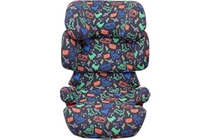 JYOKO Kids Funda de Algodón para Silla de Coche de Niños Compatible con Cybex Solution Fix, 2 Fix (Happy Dino)