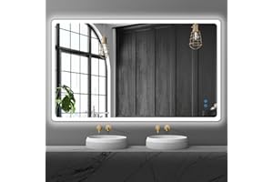 baklon Specchio per bagno,specchio bagno led 150x90cm, Controllo Tattile,Anti-appannamento,con Dimmerabile,Bianco Caldo/Bianco Freddo/Neutro, 3000-6500K,CEE: A++