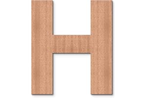 K&L Wall Art Décoration murale en bois avec inscription H - 20 cm - Pour porte de chambre d'enfant