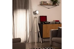 LEDKIA LIGHTING Lámpara de Pie de Madera y Metal Turea Decoración Salón, Habitación, Dormitorio