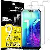 NEW'C 2 Pezzi, Vetro Temperato per Honor 10, Pellicola Prottetiva Anti Graffio, Anti-Impronte, Senza Bolle, Durezza 9H, 0,33m
