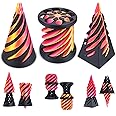 3 PCS 3D Printed Spiral Cone Fidget Toy, The Impossible Pyramid Passthrough Sculpture, The Impossible Cone Fidget Toy, ADHD Fidget Toys, Mini Stress Relief Desktop Decorations Toy for Kids Adult Gift