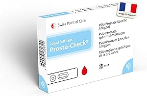 Swiss Point Of Care Prosta-Check - Test rapide pour le contrôle de la fonction prostatique par la détection du PSA (antigène spécifique de la prostate), autotest à domicile