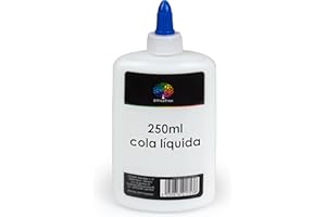 OfficeTree 250ml Cola Transparente Manualidades - Cola Blanca Escolar Transparente sin Disolventes Adecuado para Niños - Cola Blanca Manualidades se seca Transparente - Pegamento Manualidades Niños
