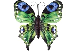 UPKOCH Garten Schmetterlinge Deko Eisen Gartendeko Tiere Figur Metall Wanddeko Wandkunst Gartenfigur Garten Dekofigur Tierfiguren Gartenskulptur Statue für Zaun Terrassen Dekoration