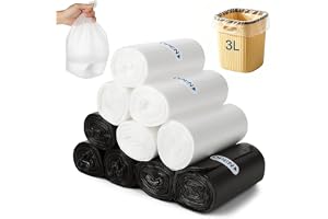 300 stycken små soppåsar 3 l, 30 x 35 cm, punktbrott bordsoptunna soppåsar | Soptunna bil, minihygienpåse och organiskt avfallspåsar för badrum, kontor, kök, vit