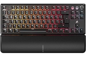 ‎CORSAIR Corsair K70 PRO TKL RGB Mechanische Kabelgebundene Gaming-Tastatur – Geschmierte Hall-Effekt MGX Hyperdrive Einstellbare Schalter, Gleichzeitiger SOCD und Rapid Trigger, 8000Hz, QWERTZ – Schwarz