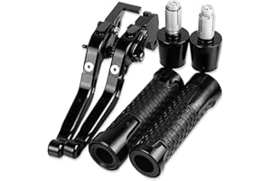 YXSM pour Kawasaki Z900 2017-2023 Moto CNC Accessoires Frein Leviers d'embrayage Guidon Réglable Pliant Extensible avec Logo (Couleur : Noir)