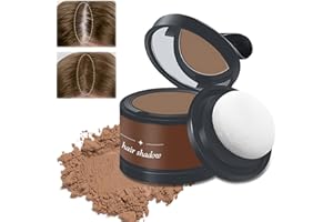 NAILGELER Retocador de raíces en polvo, 4g Corrector para las raíces del cabello, Powder Hair, Retoca Raíces Polvo, Corrector para Densificar El Cabello de Mujeres y Hombres Cobertura(Marrón claro)