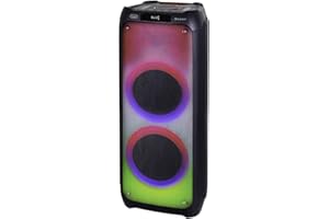 Trevi XFest XF 3400 PRO Speaker Wireless 200W, Altoparlante con Microfono Senza Fili in Dotazione, USB, Micro SD, AUX-IN e 12V per Batteria Ausiliaria, Funzione TWS, Karaoke Party Speaker