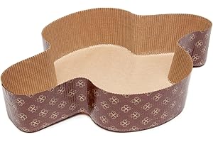 Ecopack - Set de 5 moldes para colomba pascual de 1000 g