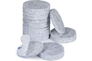 SHINTOP Furniture Pads 50mm,18 PCS 5mm Felt Floor Protector Slider Pads for Desk Sofa Chair Feet(Grey)