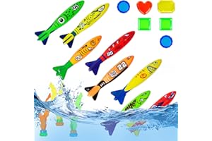 Hossom Zabawka basenowa od 5, 6, 7, 8, 9 lat, dla chłopców i dziewczynek, 17 sztuk zabawek do nurkowania, pierścienie do nurkowania, zabawki wodne, zabawki basenowe, zestaw dla dzieci, na imprezę przy