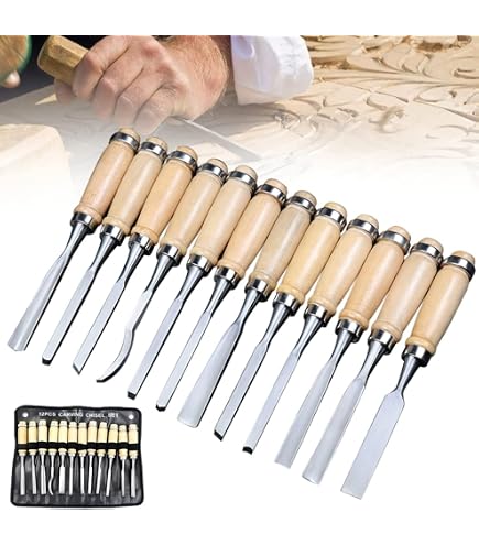 HORUSDY 3-Piece Heavy Duty Cold Chisel Set With Pouch - Sizes 12, 10, 8 (1-7/8 To 25/32 Inch)