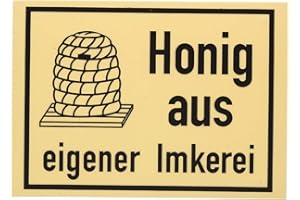 Germerott Bienentechnik Werbeschild Honig aus eigener Imkerei Größe 20 x 15 cm
