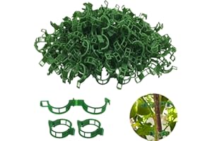 Qeioauek 100 Stück Secured Plastic Plant Clips,Kunststoff Tomatenclips,Pflanzenclips, Tomatenclips Verbinden,Pflanzenklammern Klein für Halten Garten Pflanzen Blumen Gemüsefrucht (Grün)