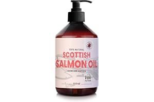 Vale Pet Foods Salmon Oil for Dogs UK - Omega 3 6 9 Supplement Dog Food Topper for Joints Skin, Coat, Heart Health & More - Natural Fish Oil for Dogs, Puppy, 500ml