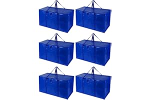 MUSBUS 6 pièces sac demenagement kit demenagement cartons déménagement vetement malle rangement couette grand caisse rangement plastique jumbo bag housse linge à main