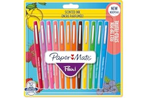 Flamastry zapachowe Paper Mate Flair | Różne zapachy i kolory niedzielnego deseru | Średnia końcówka (0,7 mm) | 12 szt.