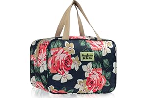 Aucuu Kosmetyczka, duża, pełnowymiarowa kosmetyczka, podróżna, ręczna torba na przybory do makijażu, przenośna wodoodporna toaleta, walizka do przechowywania, organizer kosmetyczny na podróż, kemping