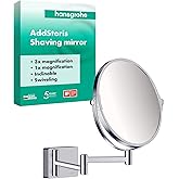 hansgrohe, Duvar montajı, kozmetik aynası AddStoris, d&ouml;ner tıraş aynası, makyaj aynası, krom