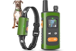 HONEY PAWS Anti Bark Collars For Dogs, Dog Training Collar with 3200Ft Remote, IPX7 Waterproof Dog Bark Collar for Small Medium Large Dogs, 3 Train Modes (Beep, Vibration, Beep+Vibration) and Rechargable Battery