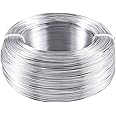 PandaHall - Filo in alluminio da 300 metri con spessore di 0.8 mm, per lavori manuali (argento)