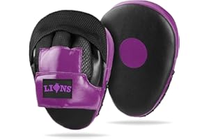 Lions Mesh Curved Focus Pads Hook and Jab For MMA, Kick Training, Speed and Punch Practice