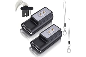 Ermorgen 2 Sztuki Adapter USB C, Kompatybilny z Xiaomi Band 10/9 / 9 Pro / 8 Pro / 8/8 Active, Redmi Watch 3/3 Lite/Watch 5 Active / 5 Lite / 4/3 Active, Redmi Band 2 - Czarny