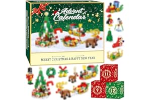 Axinyijia 2025 Calendario Adviento 2025, juguetes de construcción del Calendario de Adviento Regalo para Niños, juguetes de construcción con Árbol de Navidad