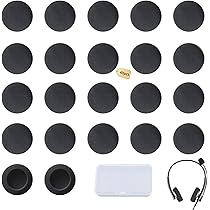 6 Paraorecchie In Schiuma Per Cuffie - 55mm, Comfort E Isolamento Acustico, Nero - Foto 3