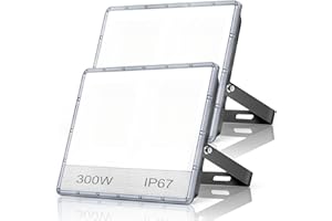 ‎YIQIBRO YIQIBRO LED Strahler Außen 300W 2 Stück, 2 in 1 LED Fluter 30000LM Superhell Aussenstrahler, 7000K Kaltweiß LED Scheinwerfer mit LED Trafo, IP67 Wasserdicht Außenbeleuchtung für Garten Hof Sportplatz