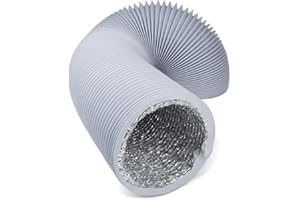 ONWARD Profi Abluftschlauch mit Alu Isolierung - Durchmesser 125 mm / 127 mm, Länge 5 m - für Trockner, Klimaanlage, Abzugshaube, Wäschetrockner - stabil und wärmeisoliert (Standard)