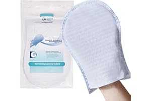 Quimed Italia - Disposable Soap Knobs | Disposable Gloves for Body Hygiene | Dermatologically Tested | Soap Gloves for Personal Care, Pack of 100, Polyethylene