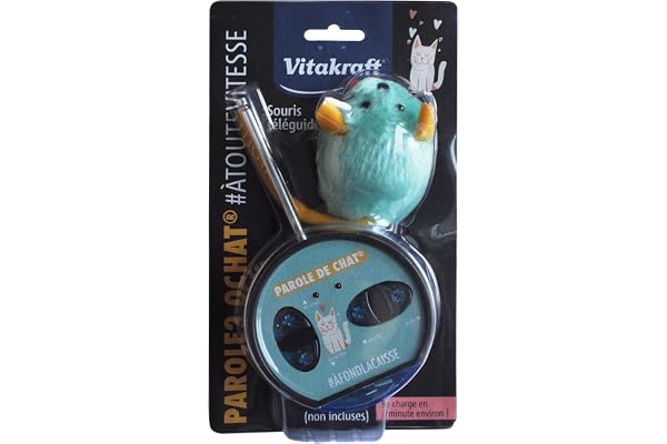 Vitakraft La Souris Télécommandée Le Jouet Ultime pour Stimuler l'Instinct de Chasse de Votre Chat